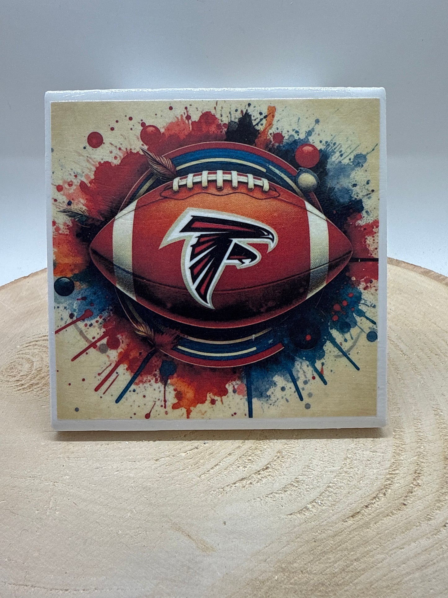 Football Coaster White Ceramic