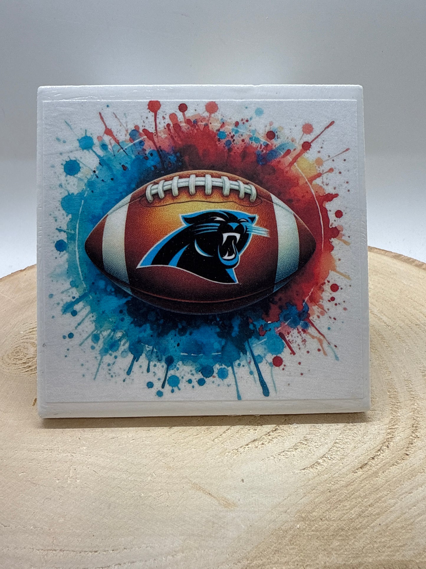 Football Coaster White Ceramic