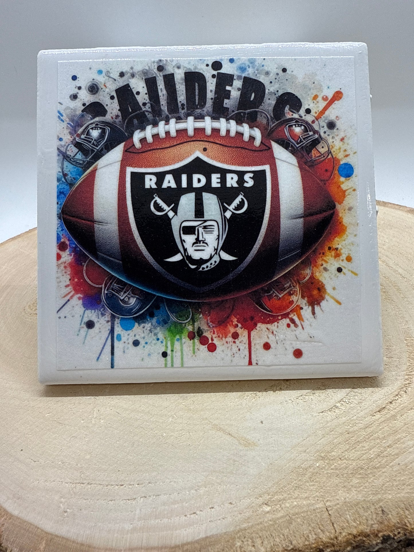 Football Coaster White Ceramic