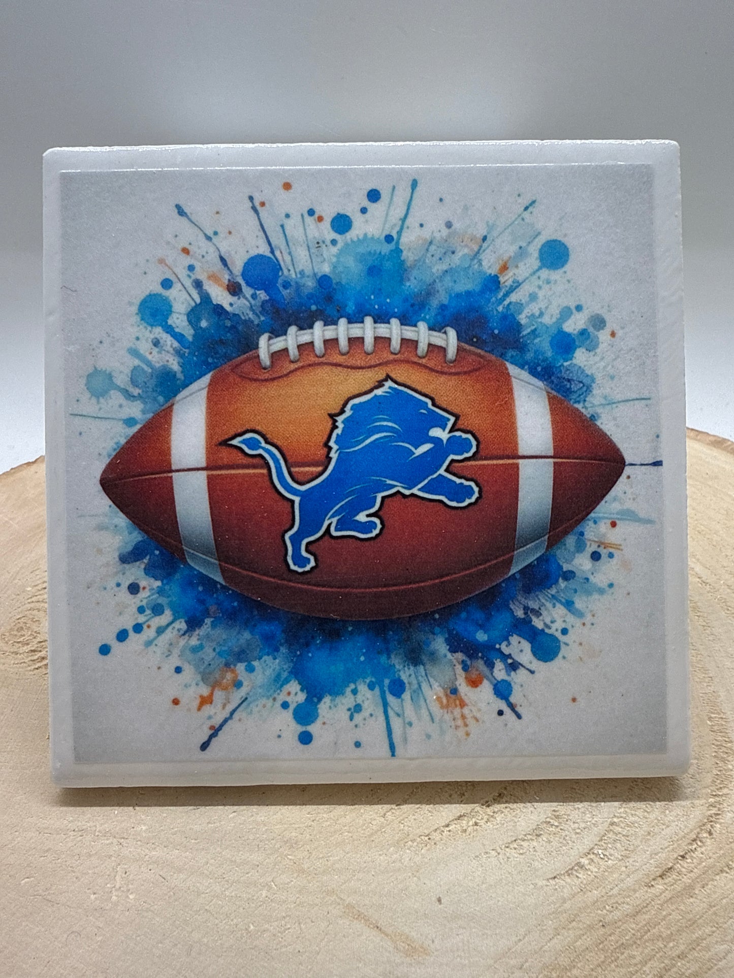 Football Coaster White Ceramic