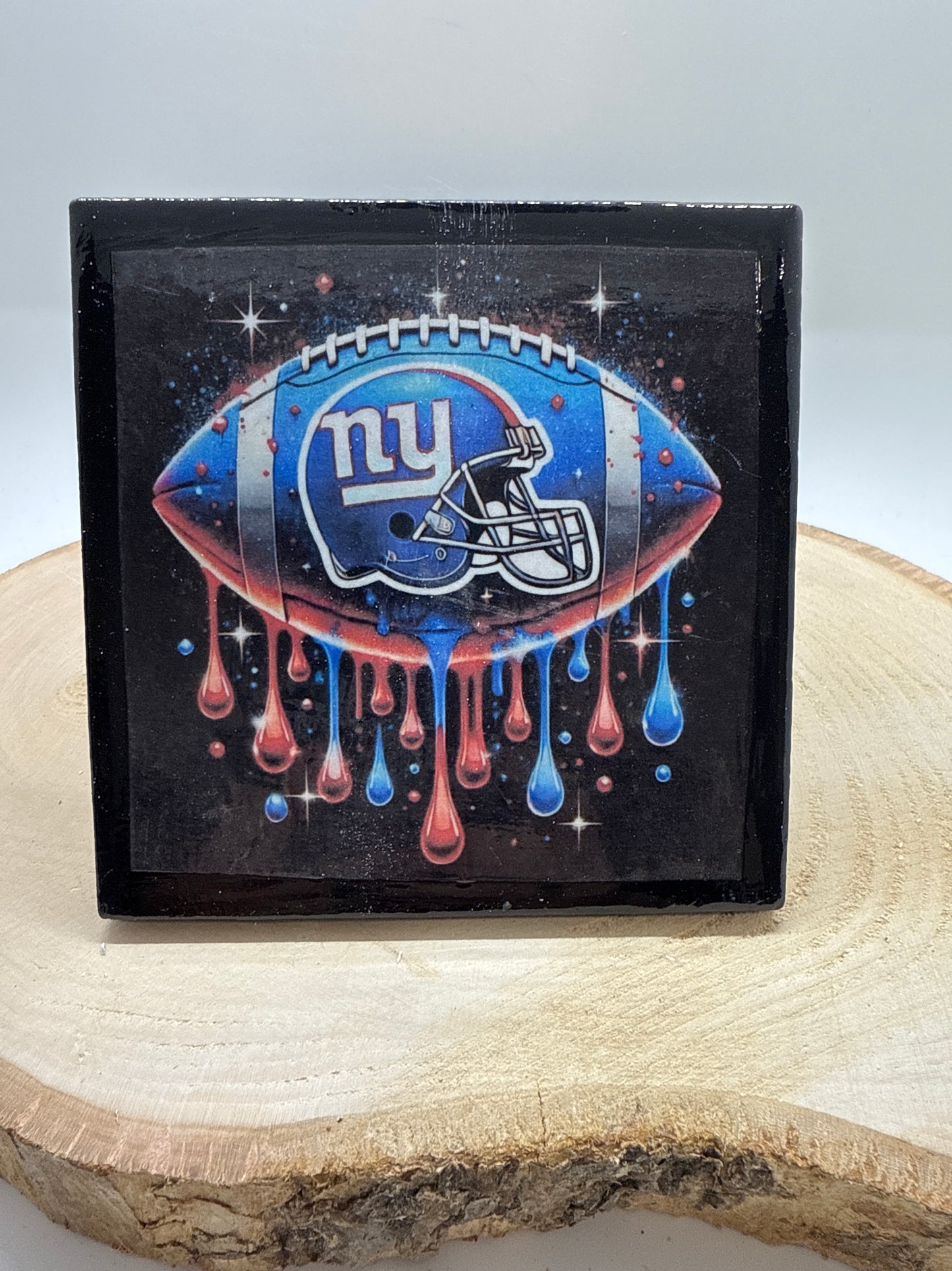 Football Coasters Black Ceramic