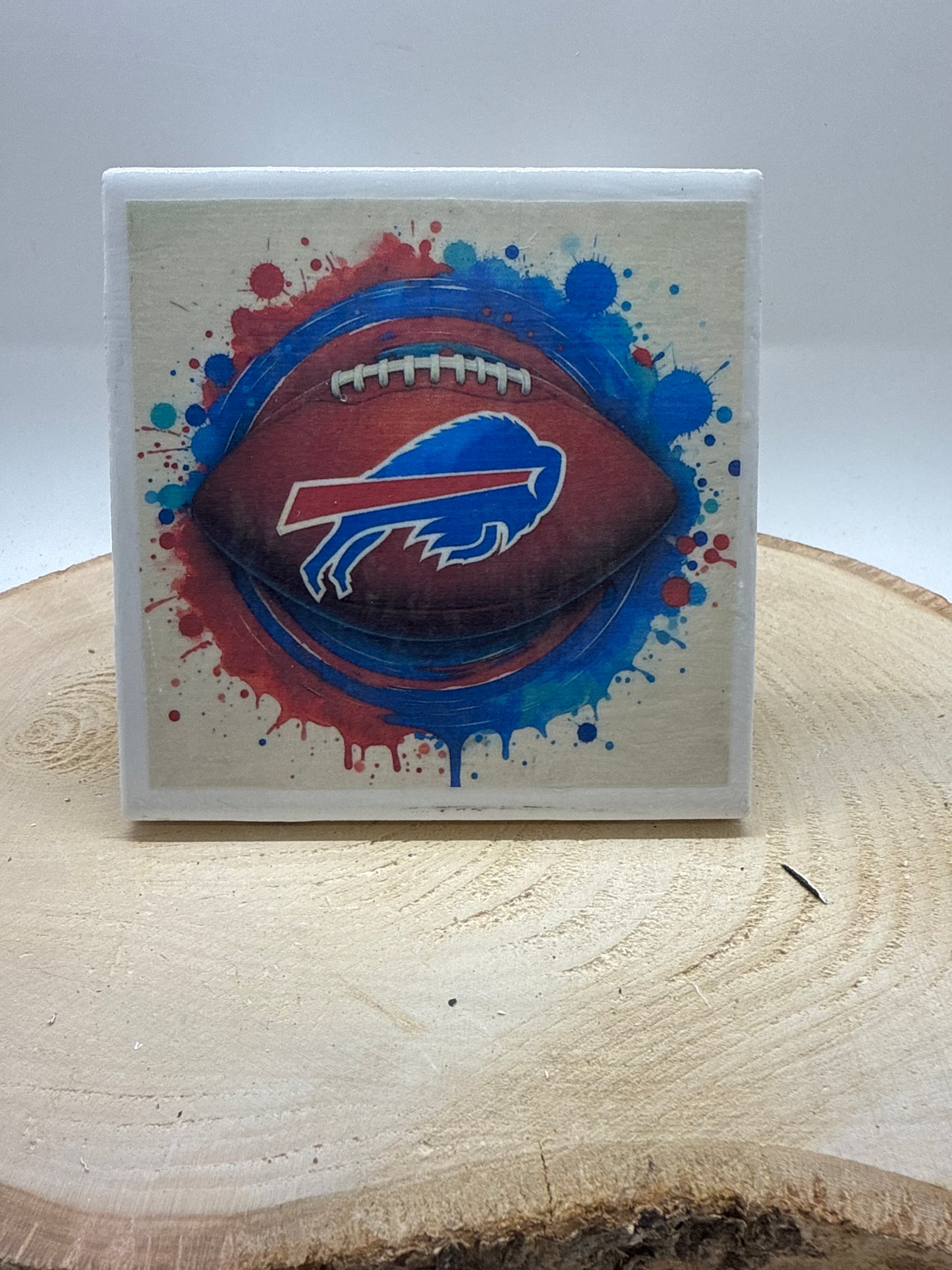 Football Coaster White Ceramic