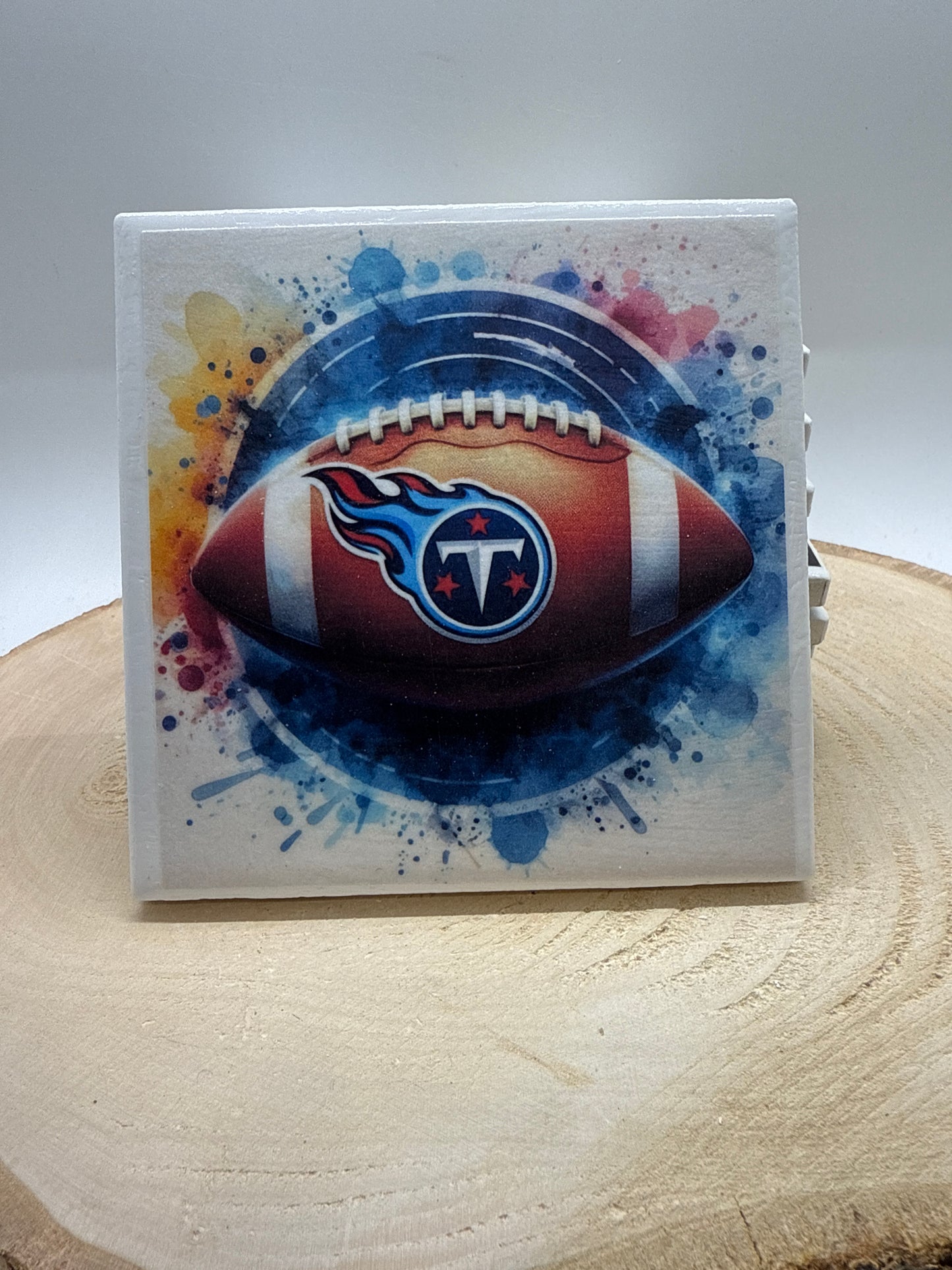 Football Coaster White Ceramic