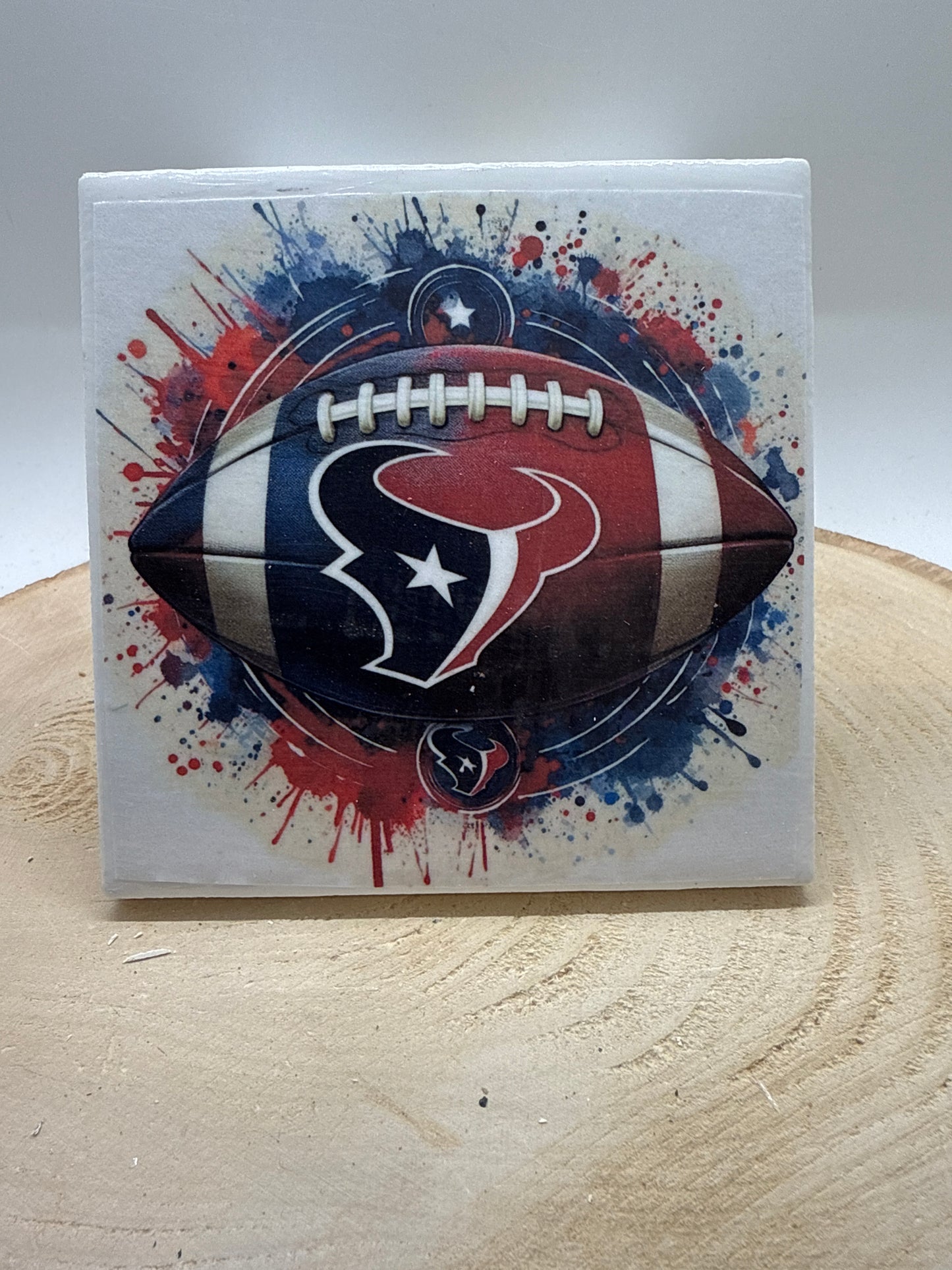 Football Coaster White Ceramic