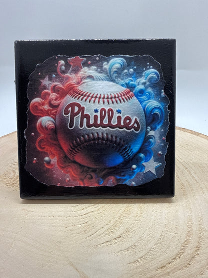 Baseball Coaster Black Ceramic