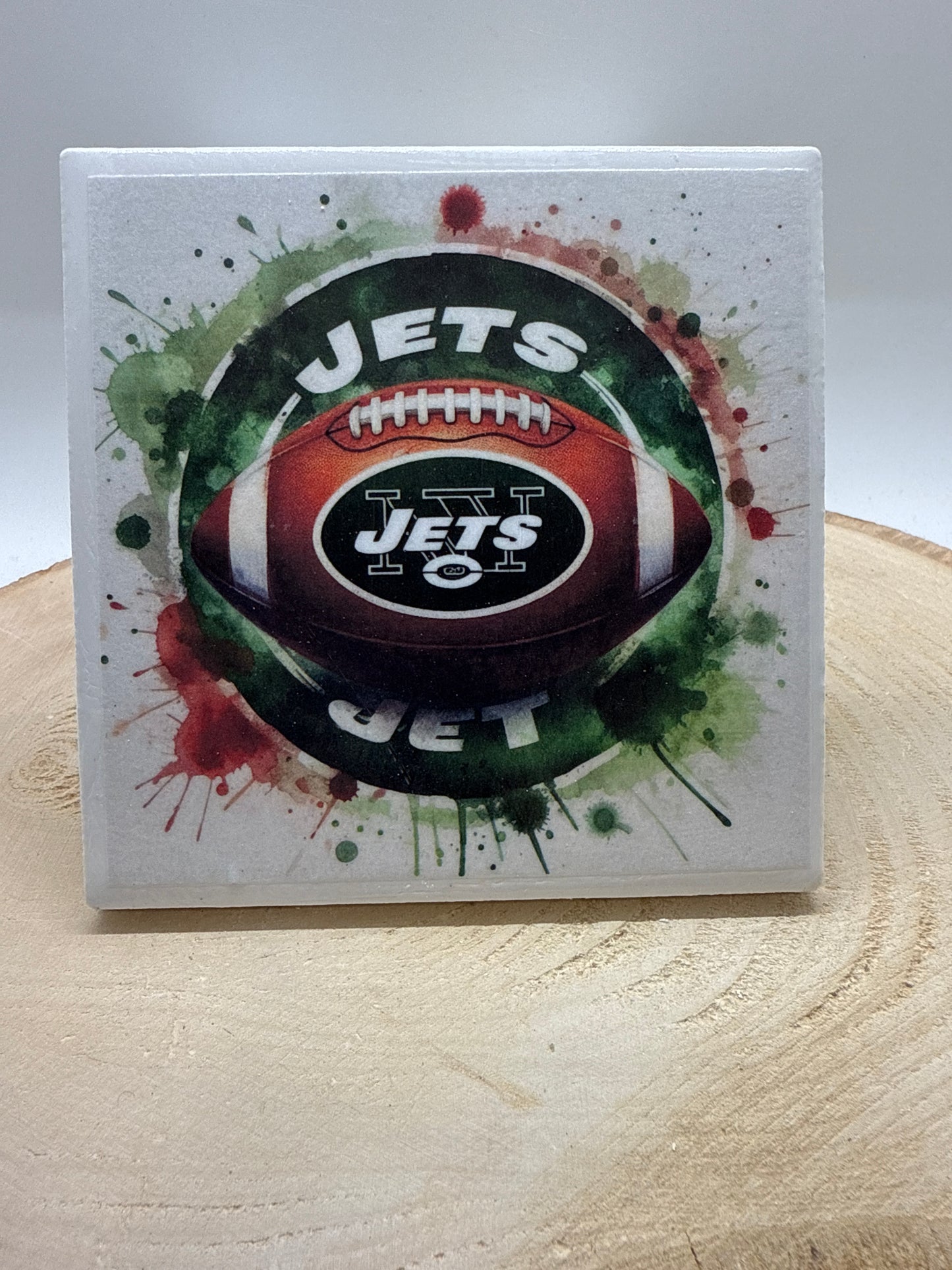 Football Coaster White Ceramic