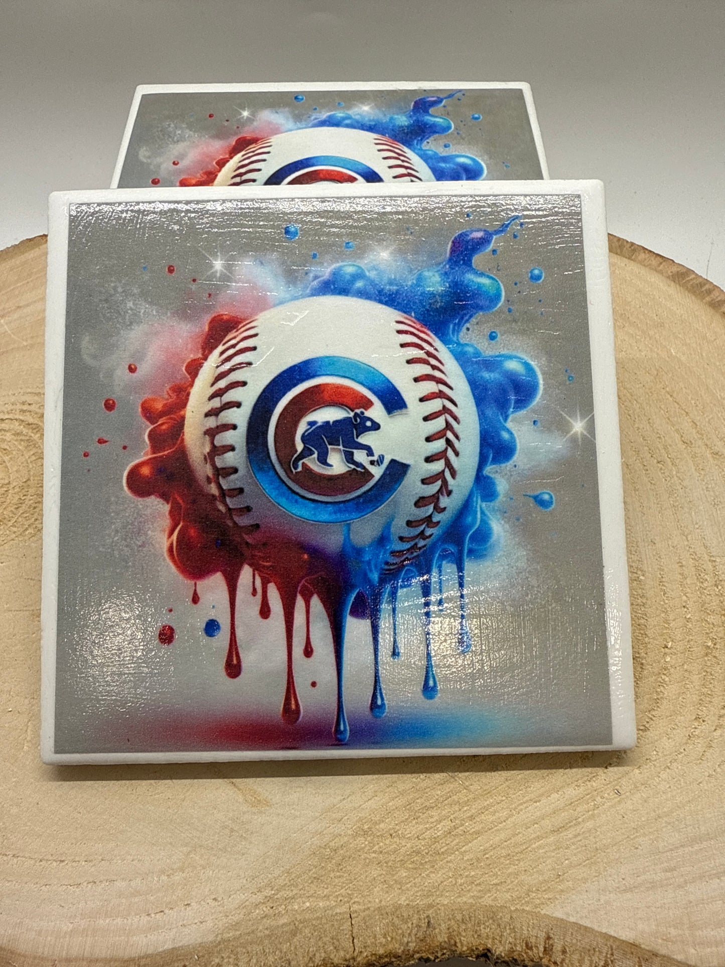 Baseball Coaster White Ceramic