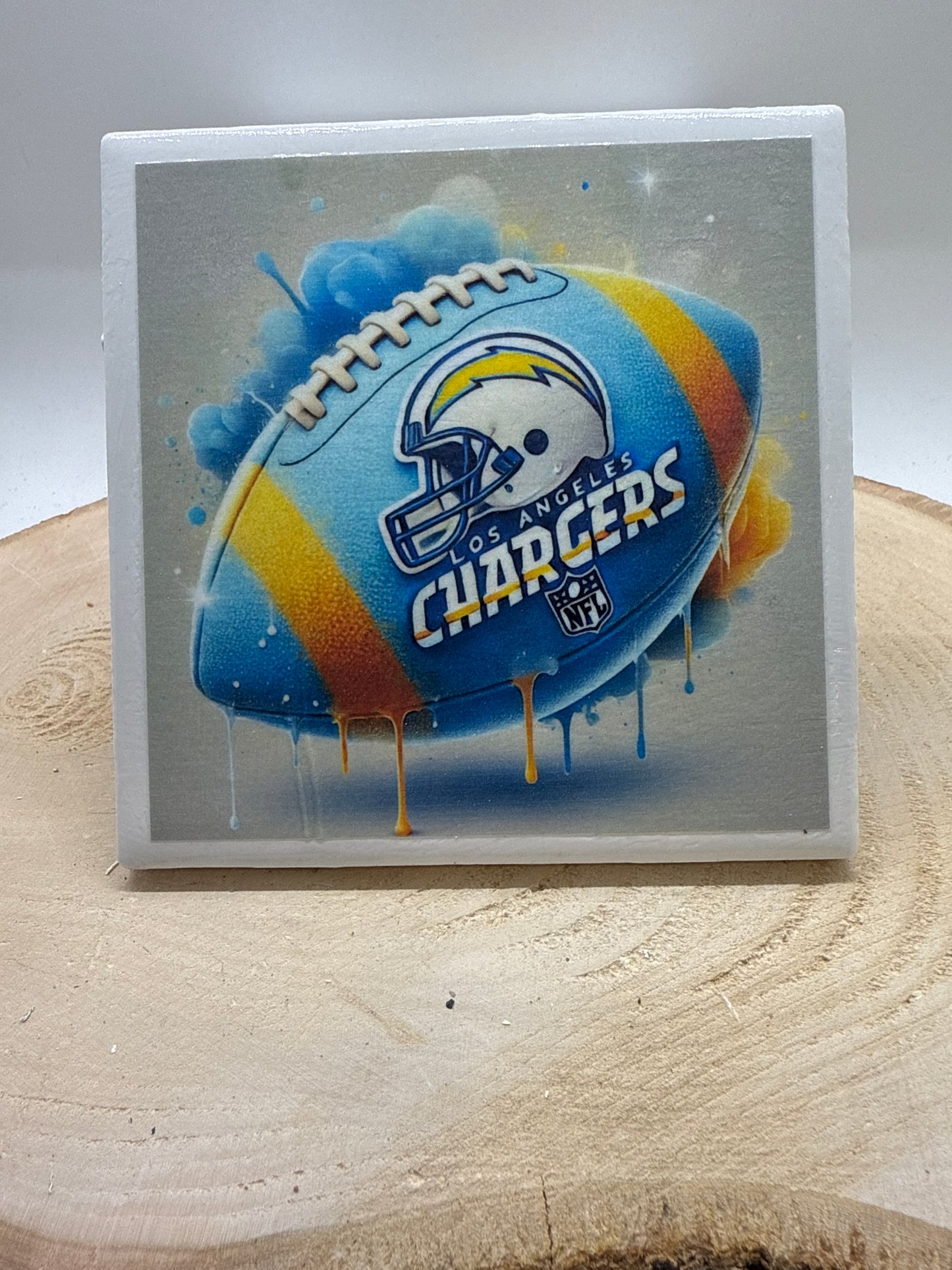 Football Coaster White Ceramic