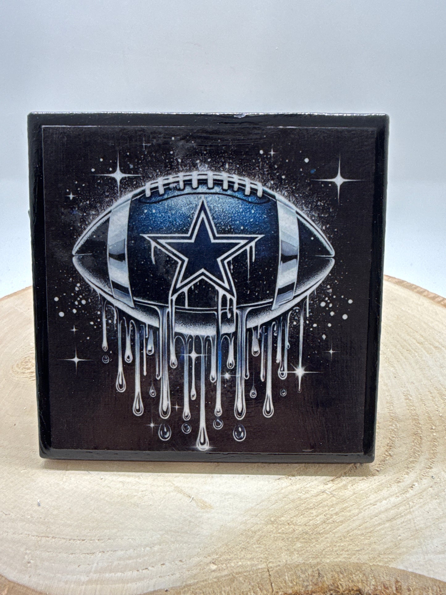 Football Coasters Black Ceramic