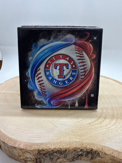 Baseball Coaster Black Ceramic