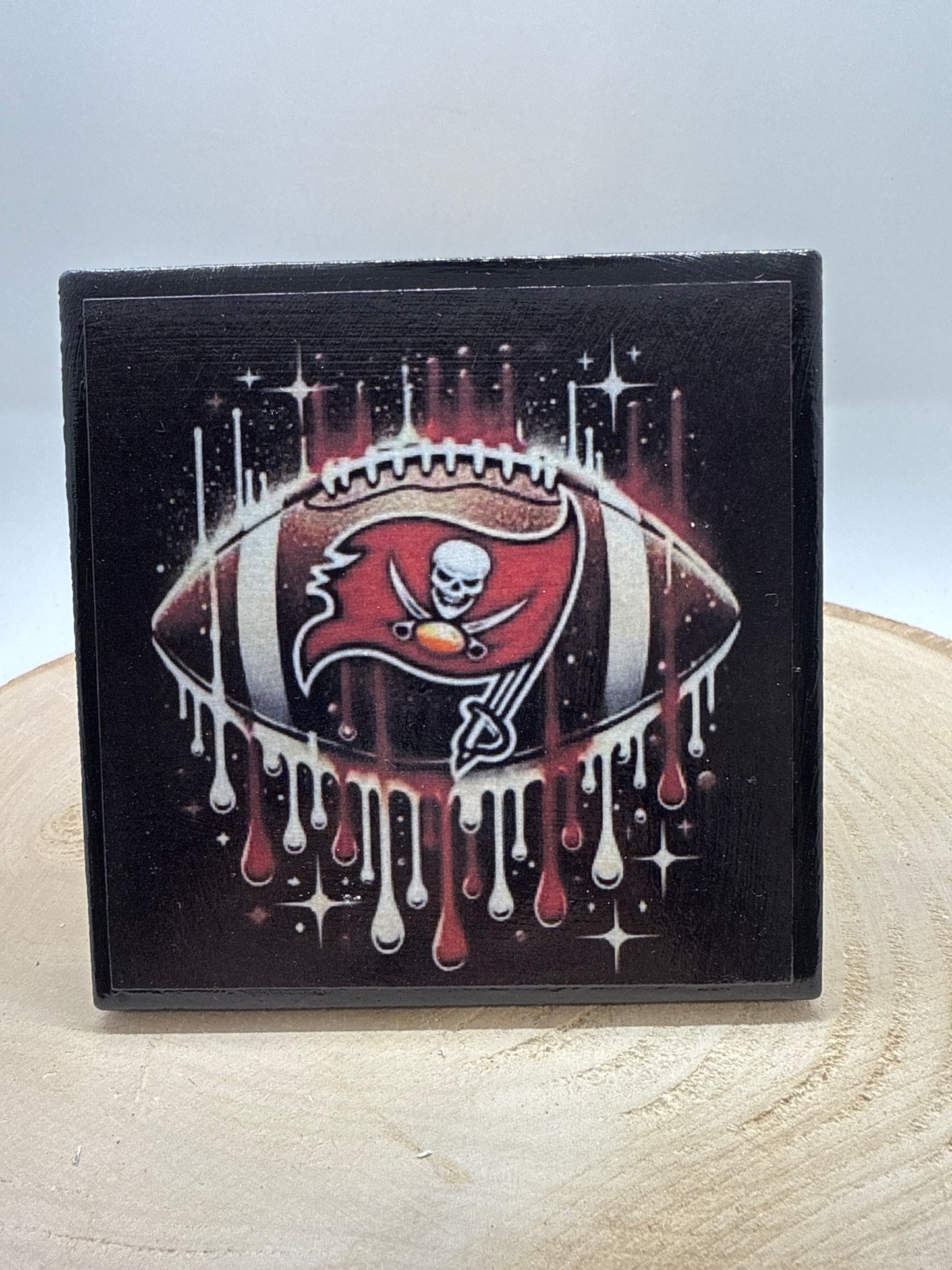 Football Coasters Black Ceramic