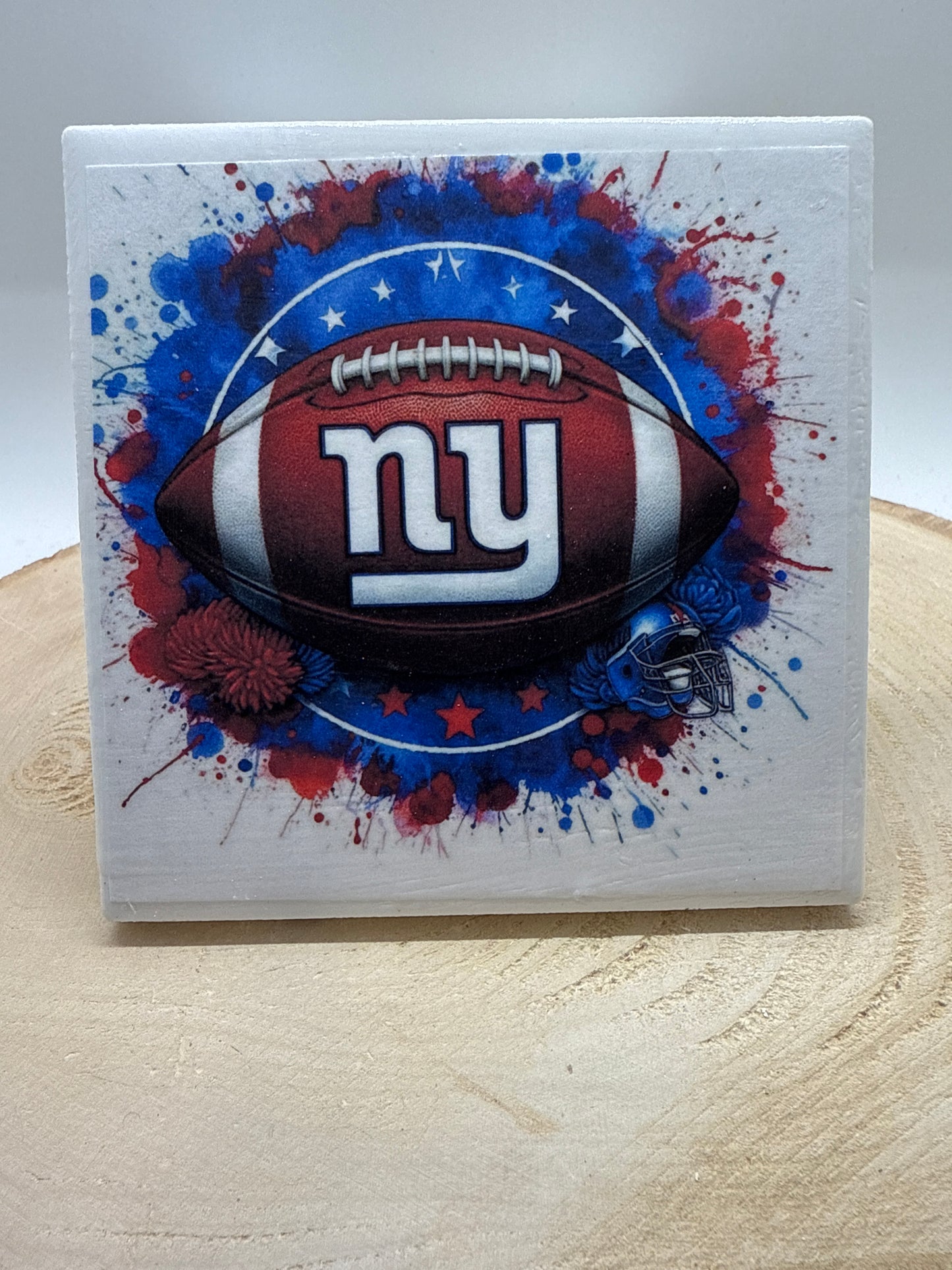 Football Coaster White Ceramic