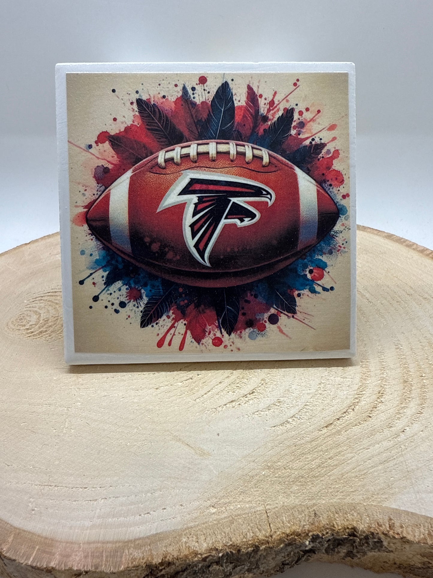 Football Coaster White Ceramic