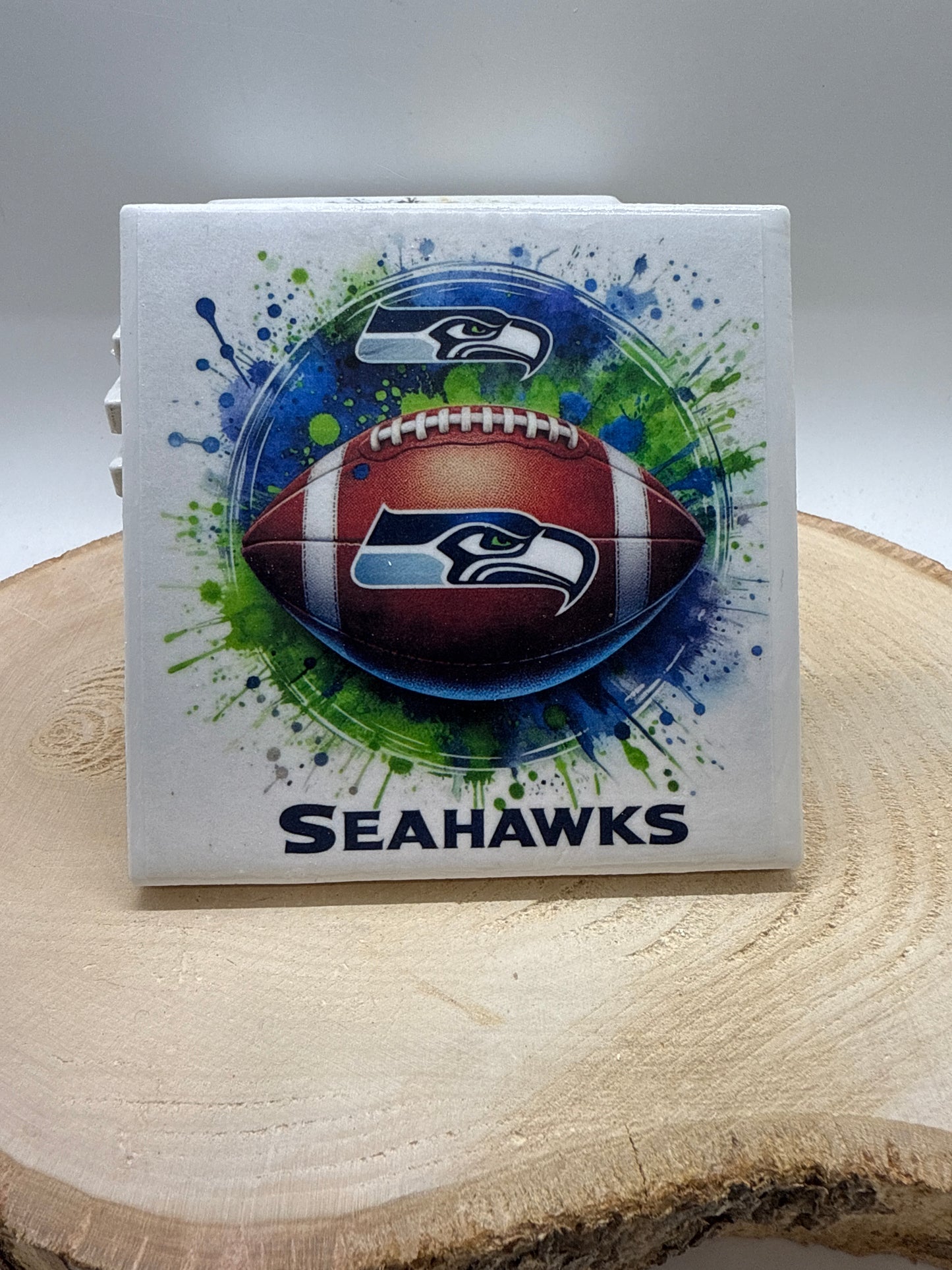 Football Coaster White Ceramic