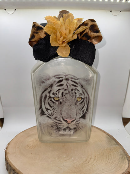 Lighted Tiger Bottle Decor