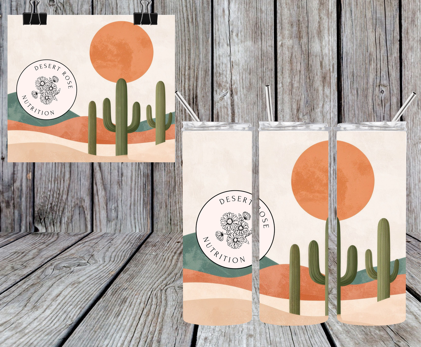 Desert Rose Nutrition 20oz Tumbler Flat Top