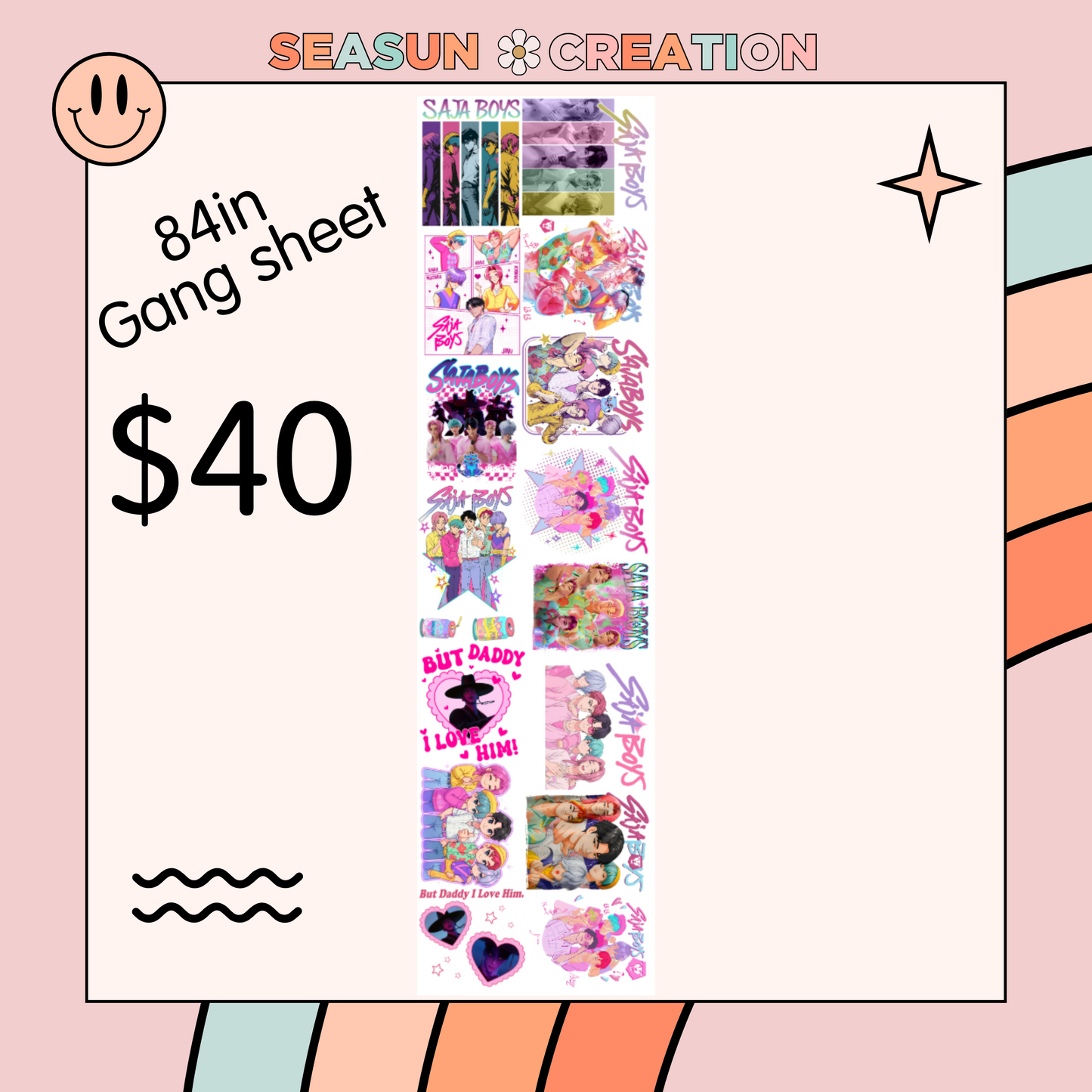 SAJA Boys DTF Gangsheet