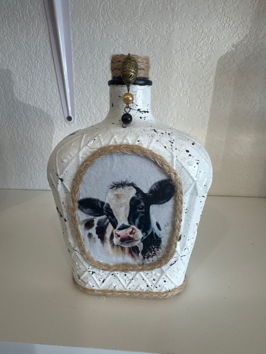 sm cow bottle decor