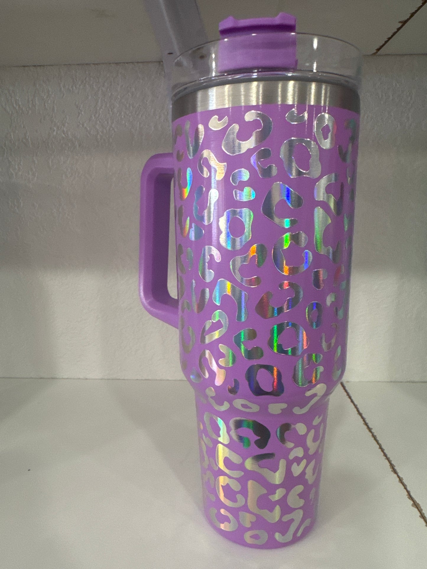 40oz Leopard print tumbler