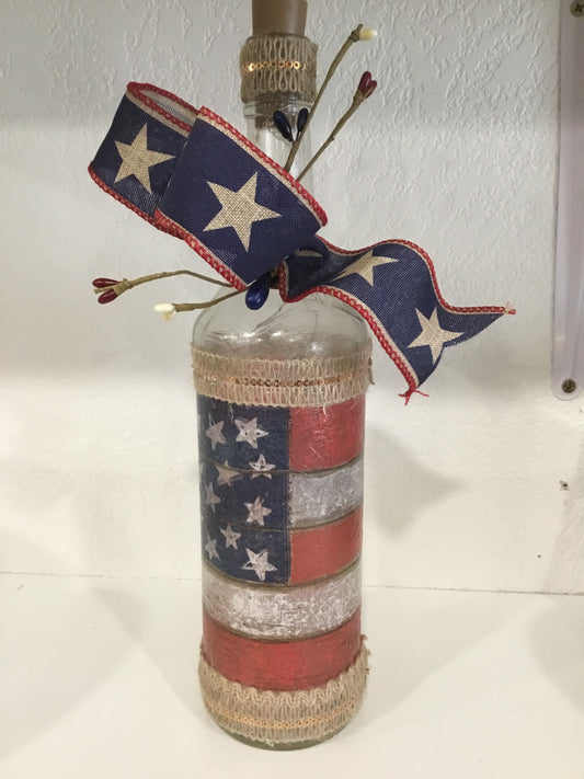 Americana lighted bottle