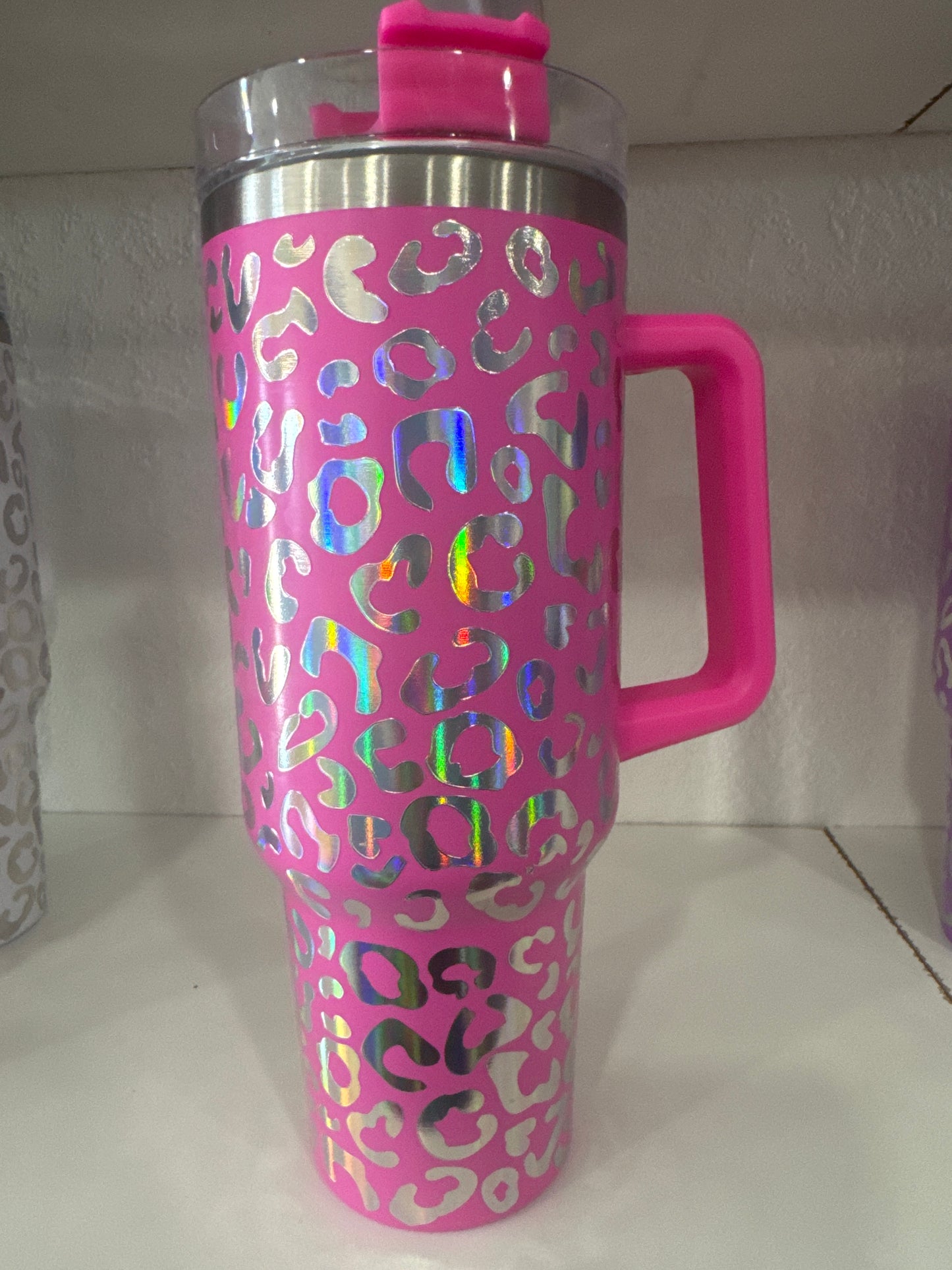 40oz Leopard print tumbler