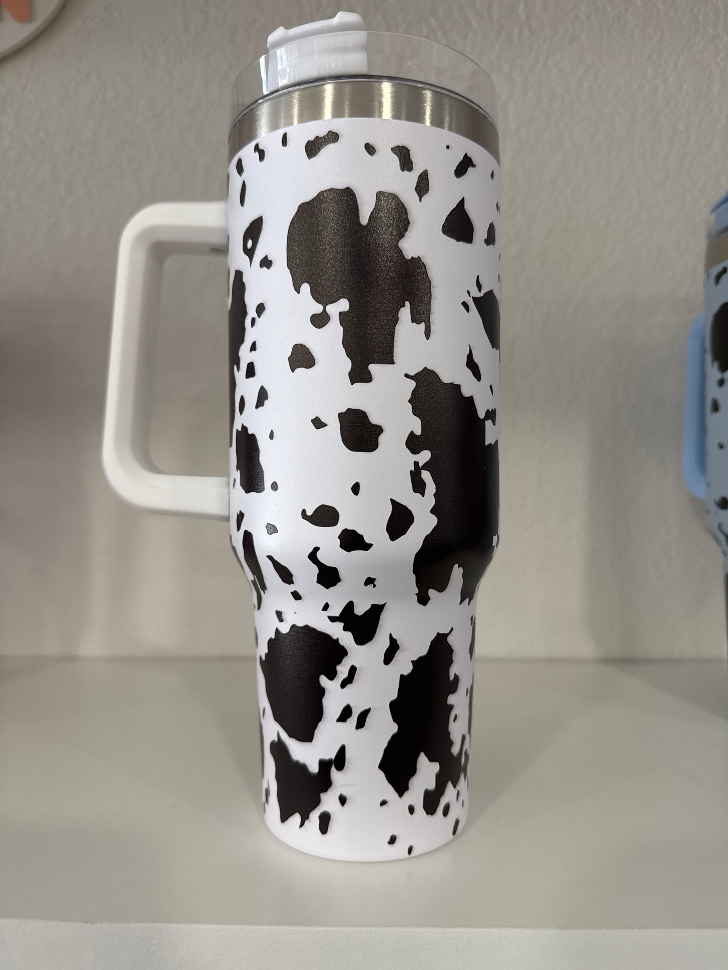 40oz Cow print tumbler