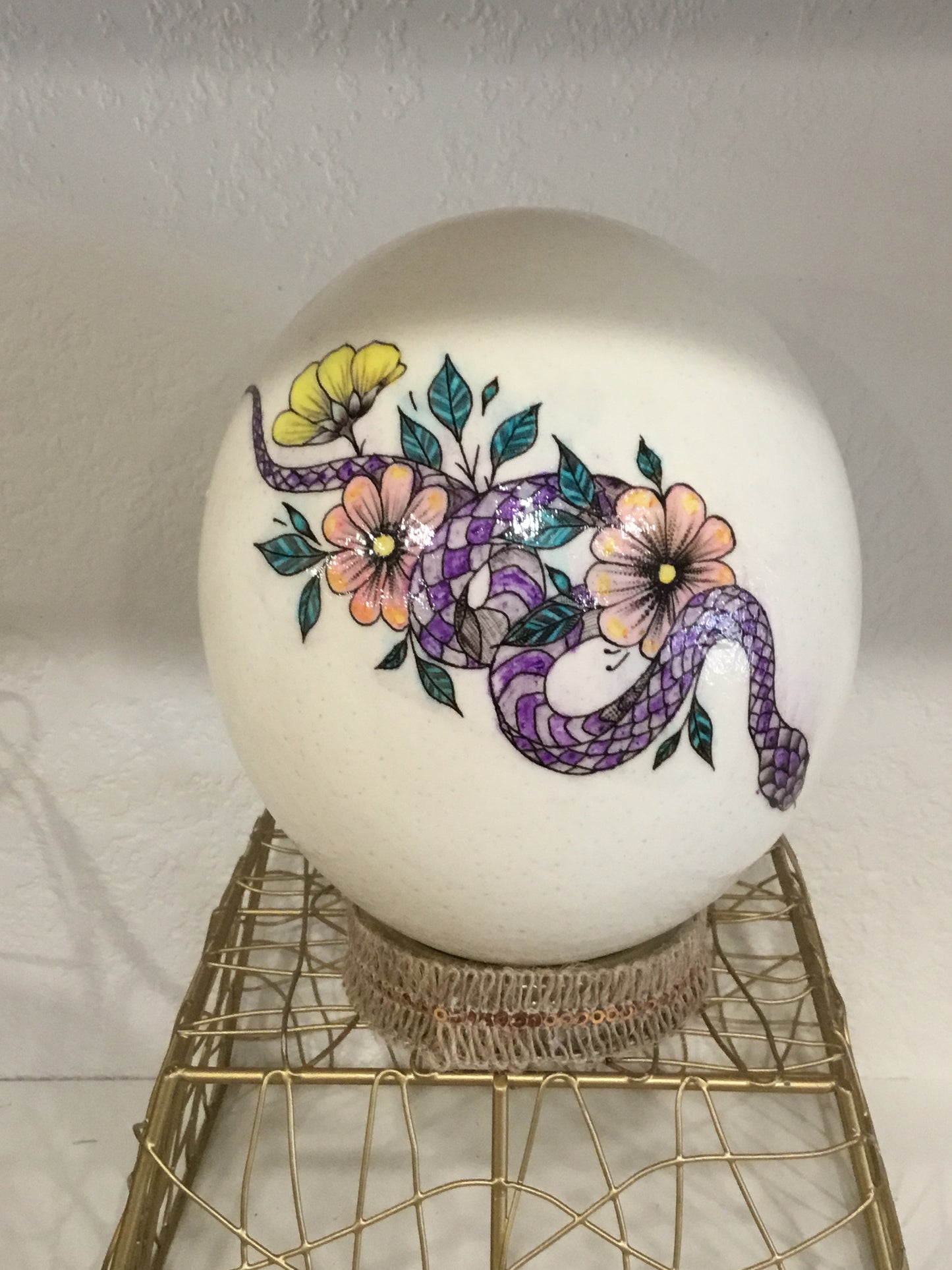 Ostrich egg decor