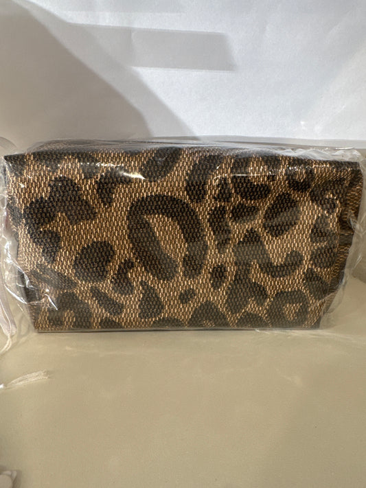 Animal print cosmetic bag