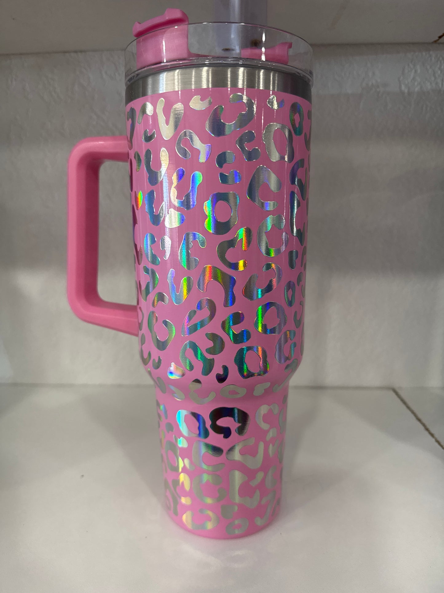 40oz Leopard print tumbler