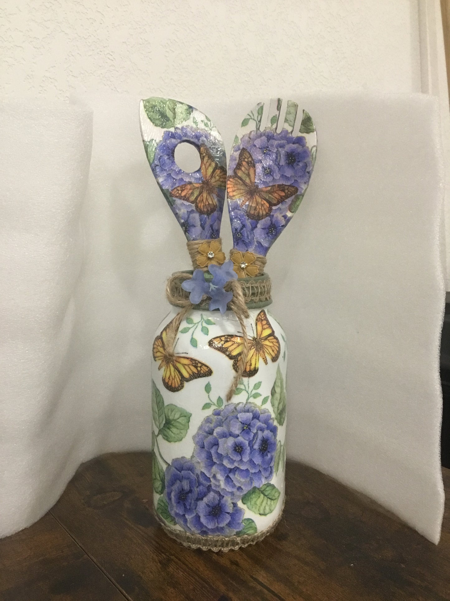 Kitchen utensil decor-lavender