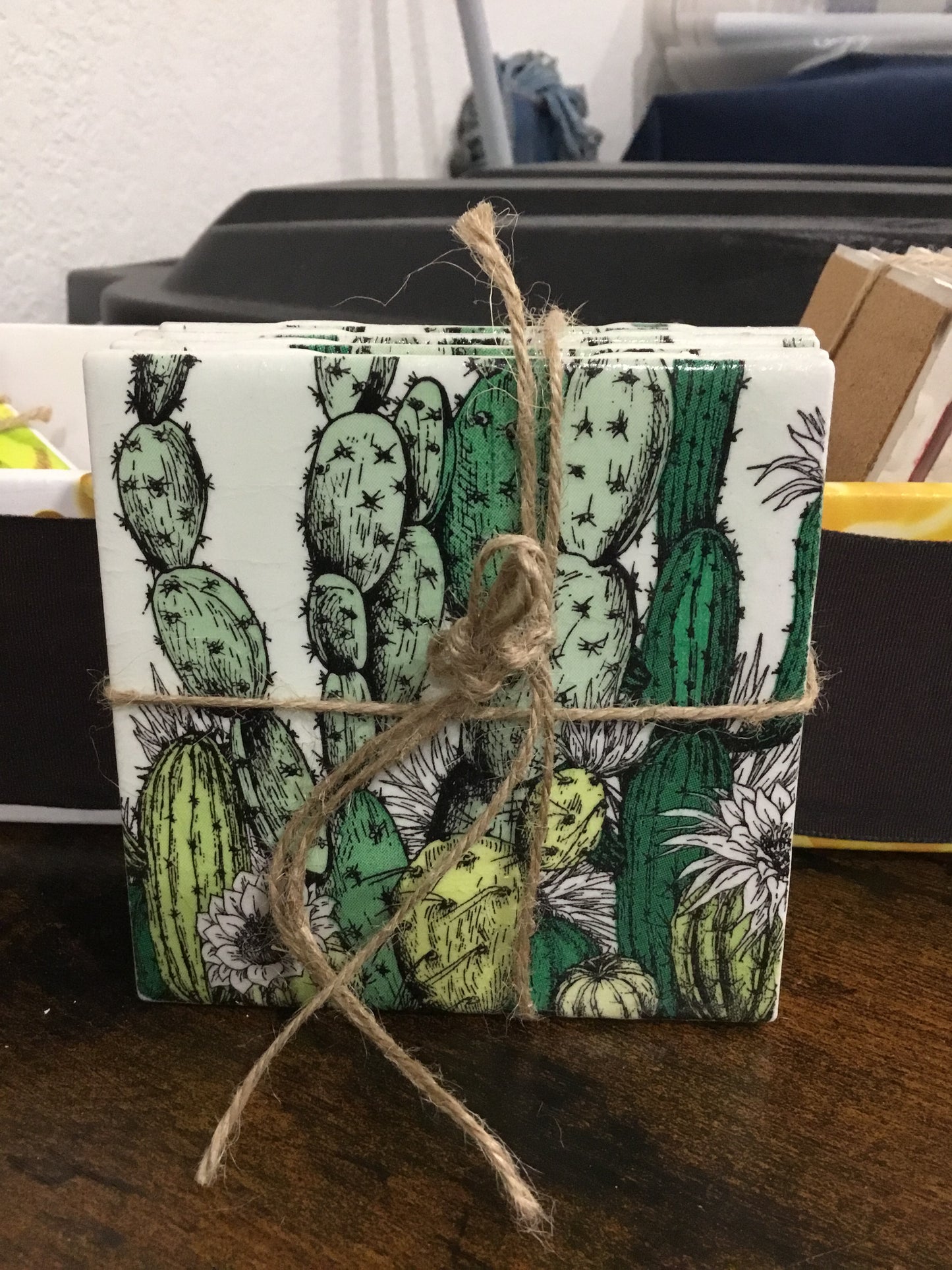 Ceramic Coasters- Cactus