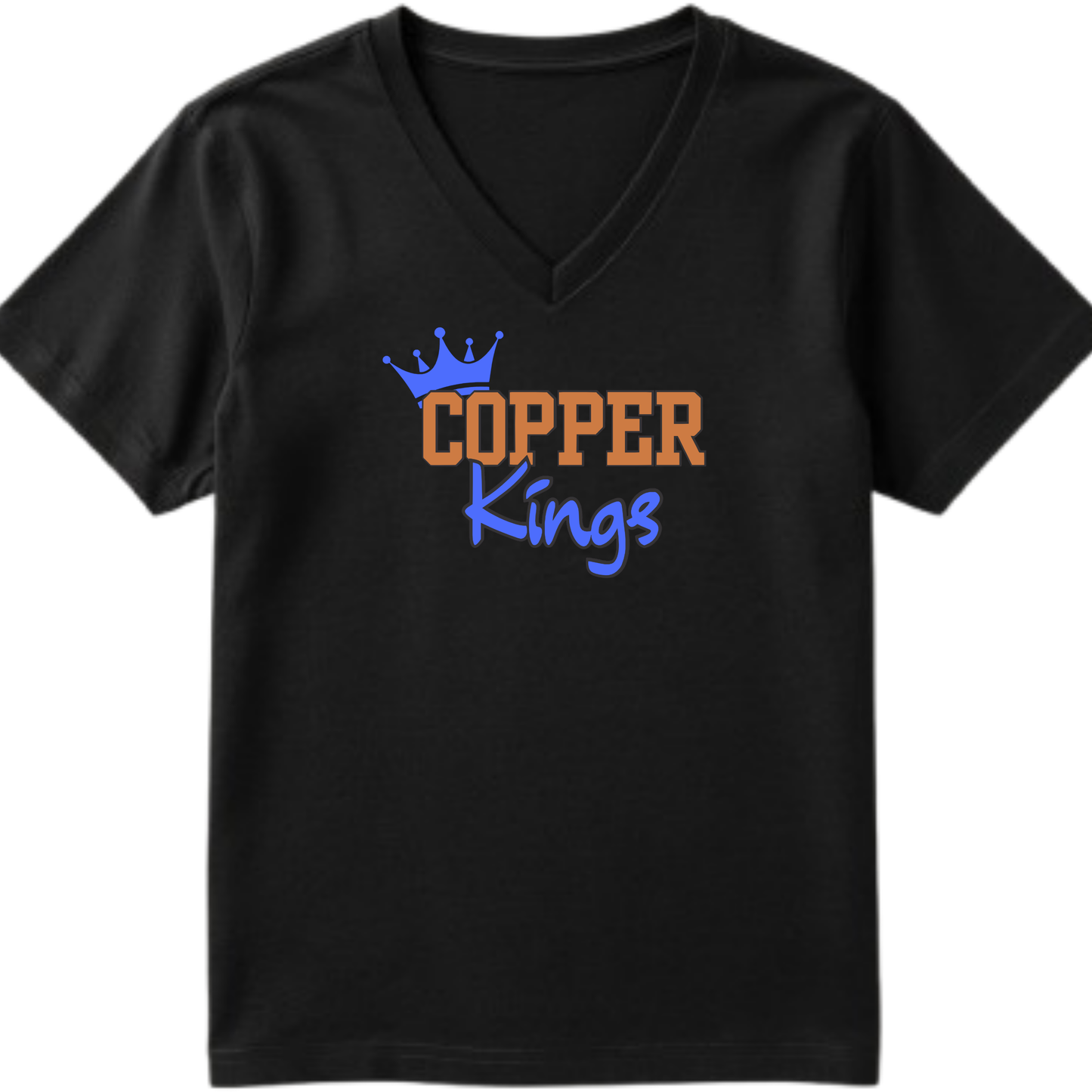 Copper Queens & Kings Unisex V-neck