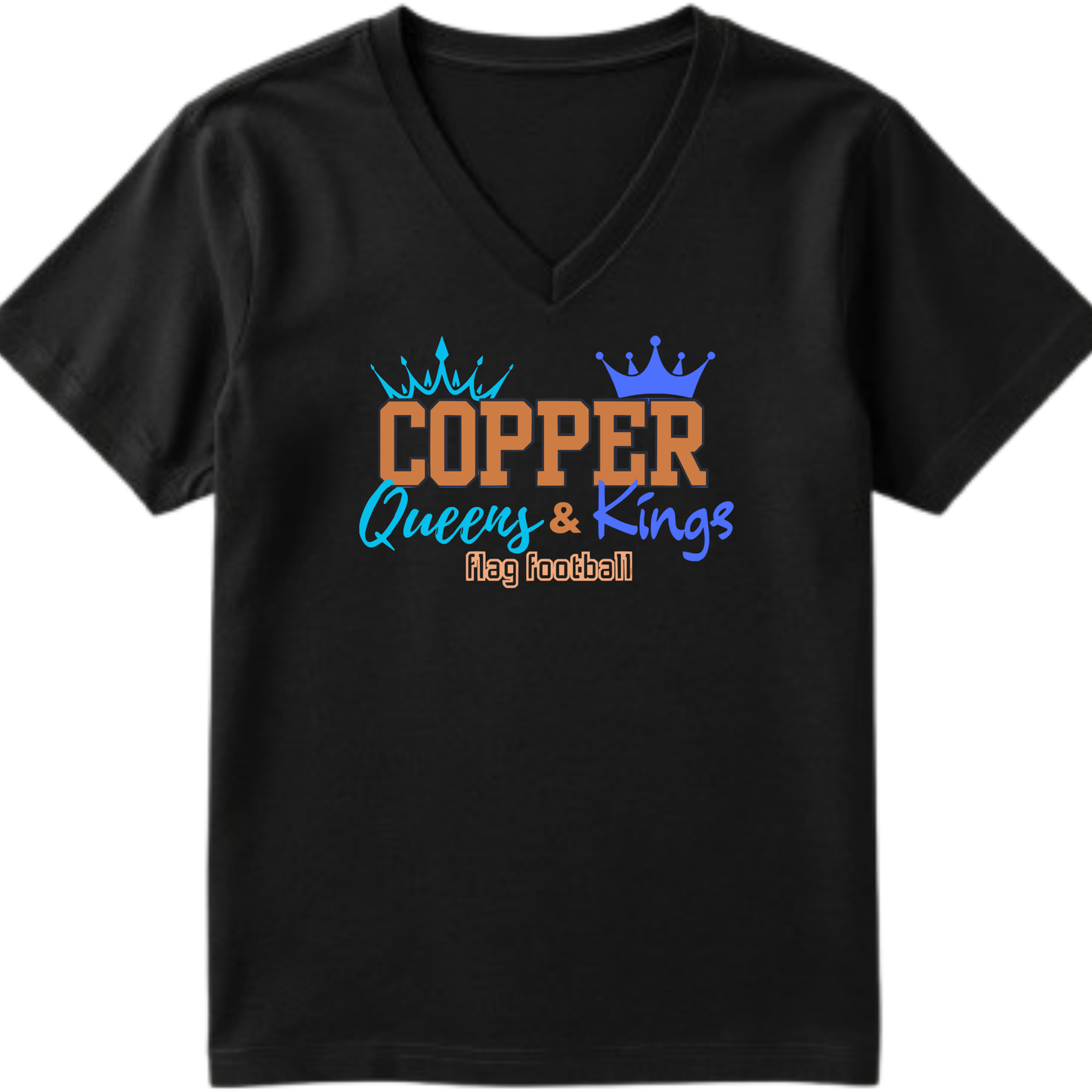 Copper Queens & Kings Unisex V-neck