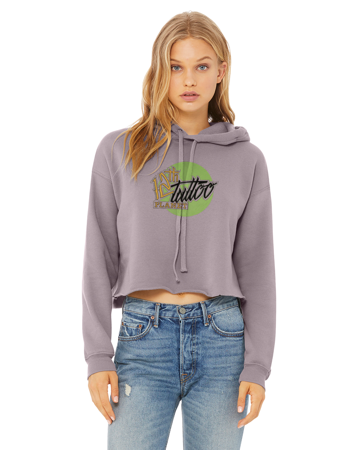 12th Planet Tattoo Hooded Cropped Top