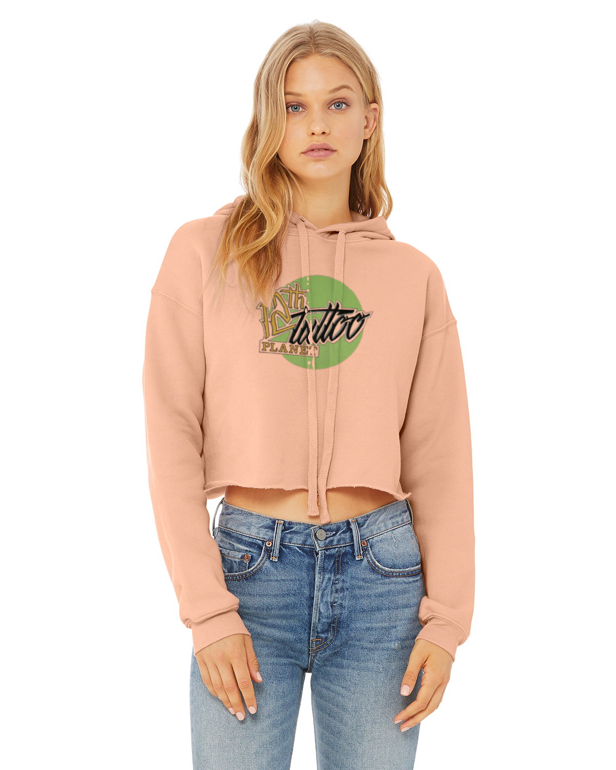 12th Planet Tattoo Hooded Cropped Top