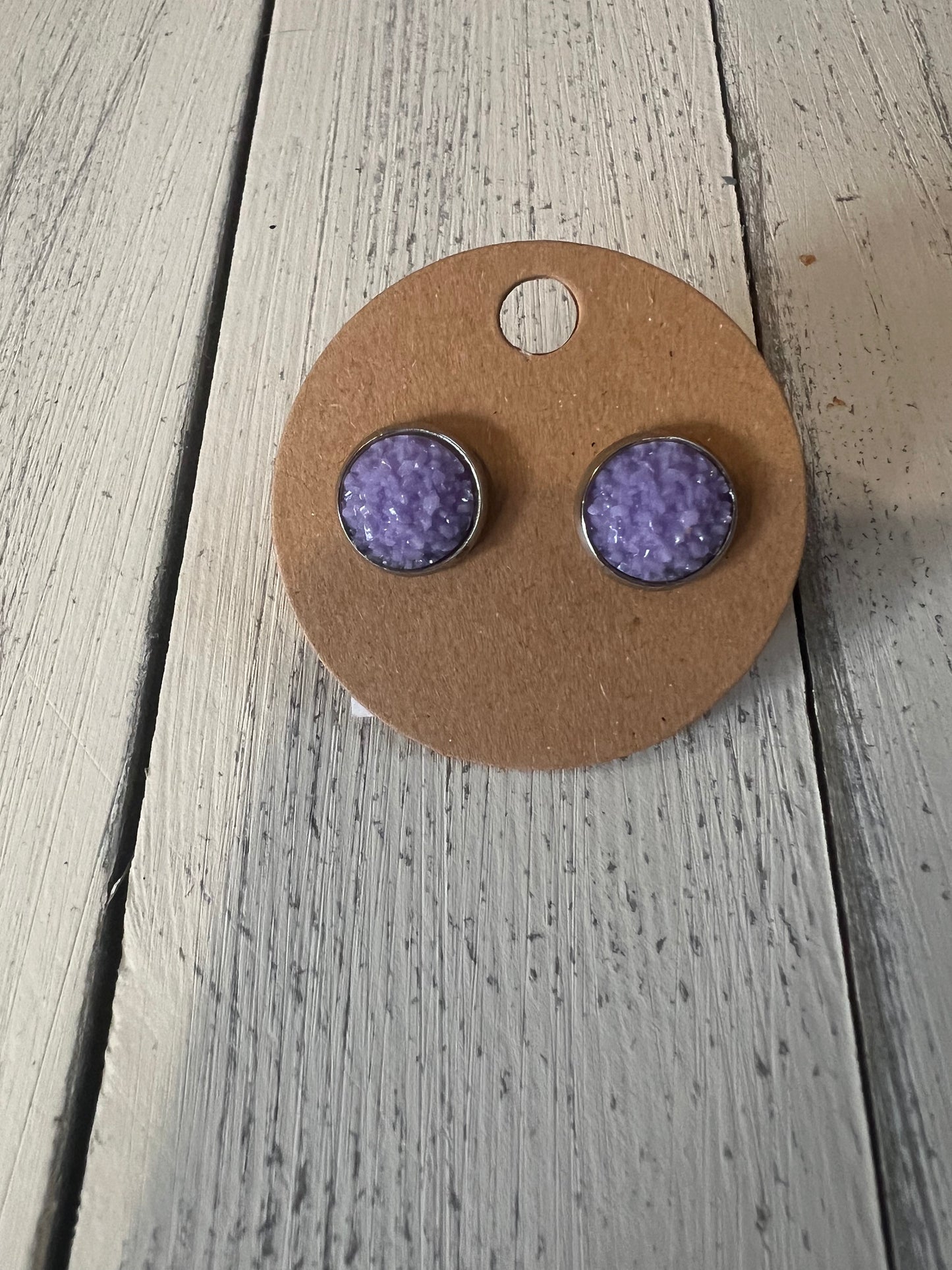 Matte stud earrings