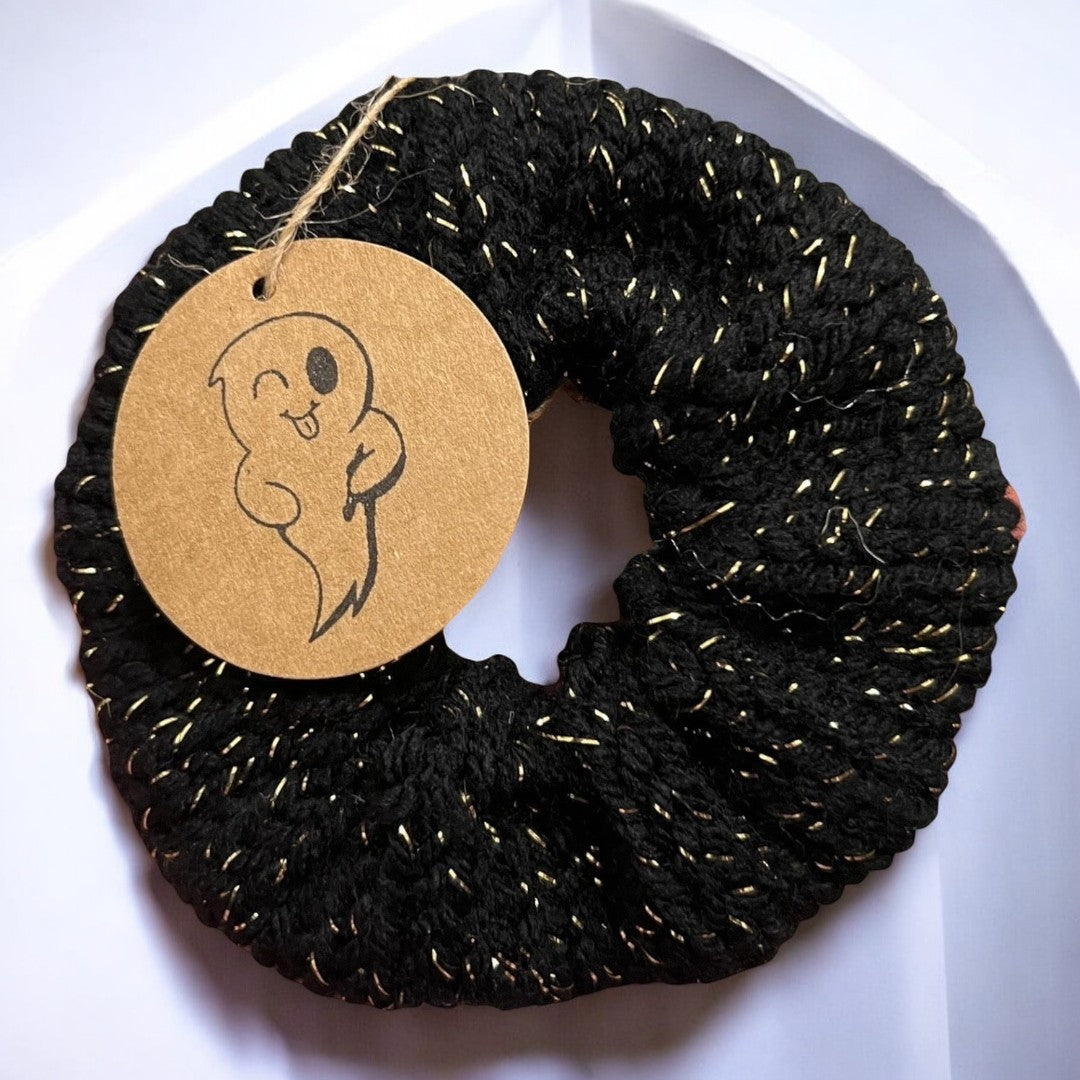 Black/Gold Scrunchy