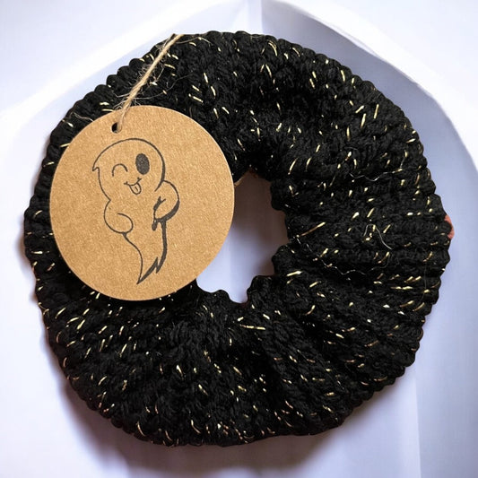 black/gold chunky scrunchy