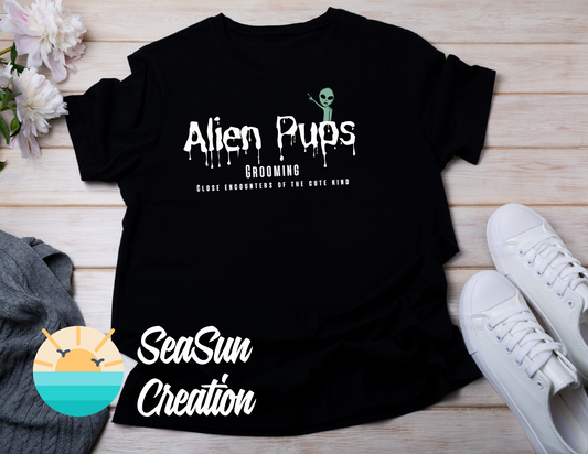 Spooky Alien Pups T-shirt